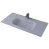 Lavabo da incasso con vasca integrata Ocritech 106x51,2 cm bianco opaco
