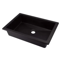 Lavabo da incasso granito Puerto Padre Idrostile 500x140 mm Nero