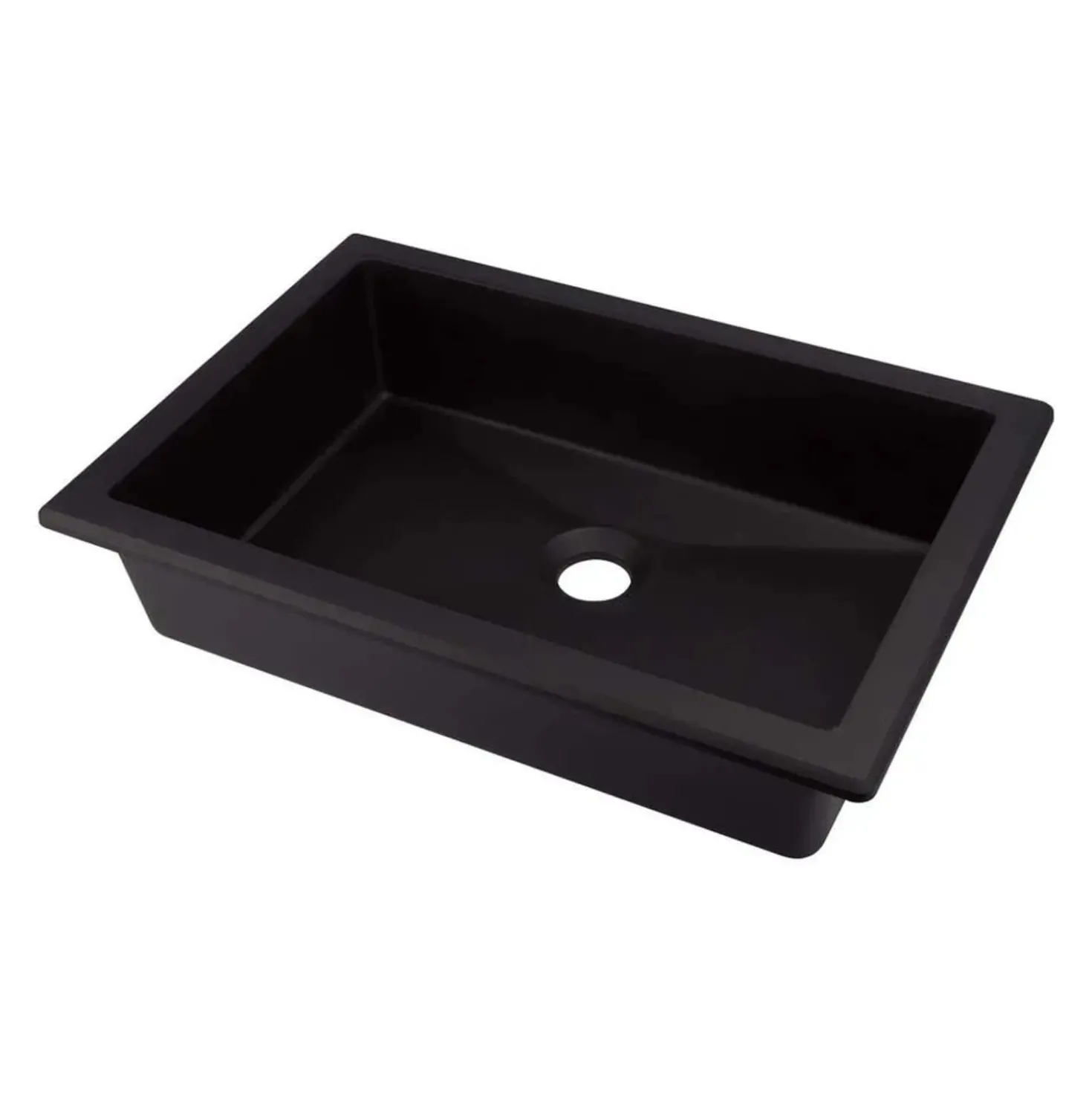 Lavabo da incasso granito Puerto Padre Idrostile 500x140 mm Nero