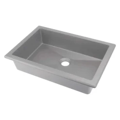 Lavabo da incasso granito Puerto Padre Idrostile 500x140 mm Grigio metallizzato