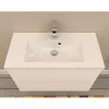 Lavabo da incasso in mineralmarmo bianco L 80 x H 4 x P 39 cm