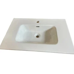 Lavabo da incasso Mary 75x46 cm in ceramica bianca