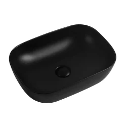 Lavabo d`appoggio Nature nero 505x405x140 mm