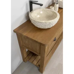 Lavabo in marmo Gea avorio