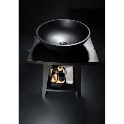 Lavabo in resina nero Pop dm 38 cm h 15 cm