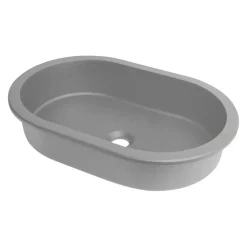 Lavabo incasso Idrostile Studio Design 390x145 mm grigio metallizzato