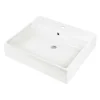 Lavabo sospeso/appoggio Madruga Idrostile foro rubinetto 60x50 cm Bianco