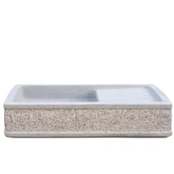Lavandino da esterno Gavi in cemento grigio 20x80x40 cm
