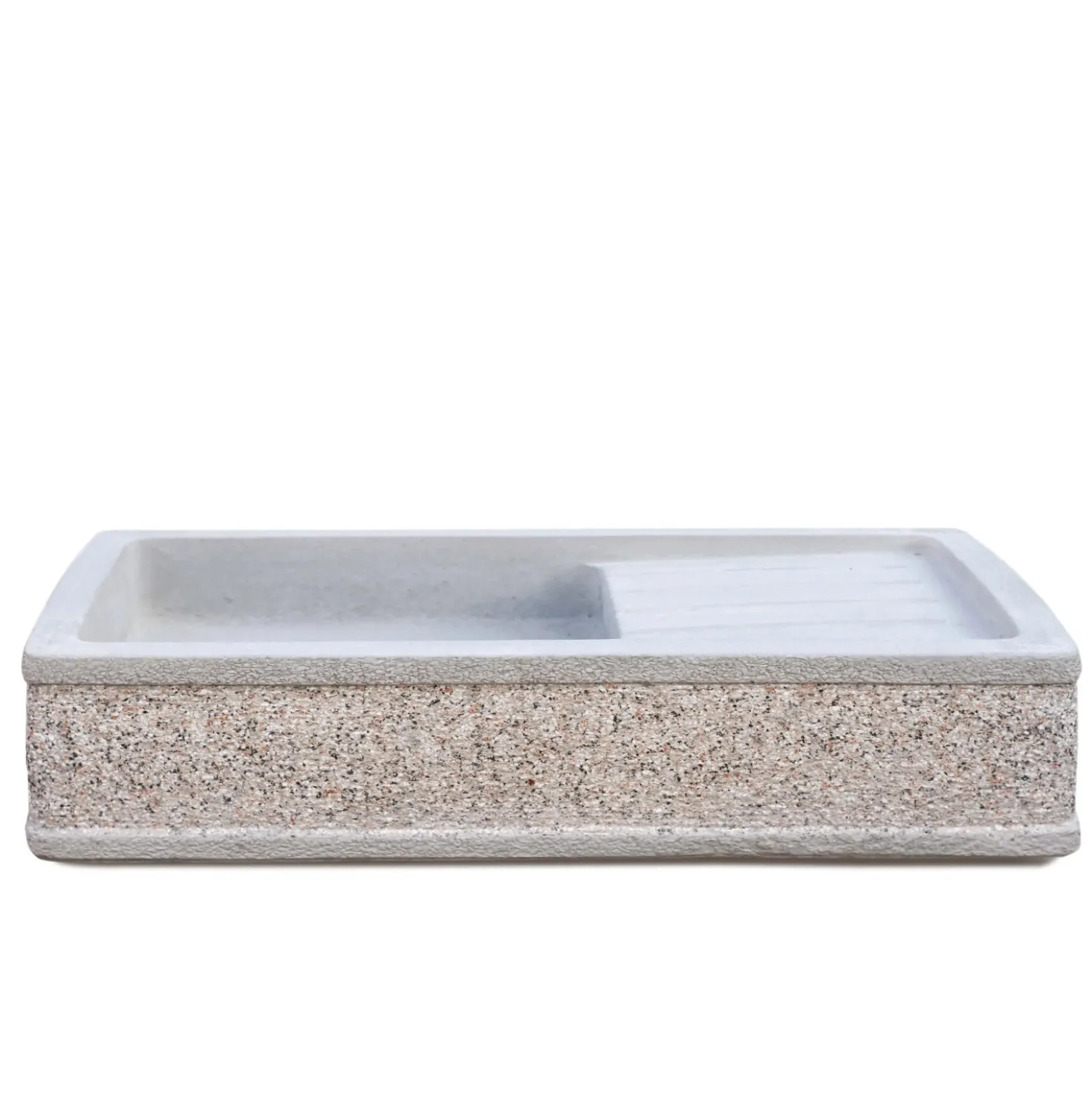 Lavandino da esterno Gavi in cemento grigio 20x80x40 cm
