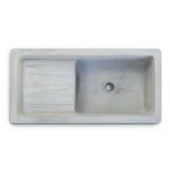 Lavandino da esterno Gavi in cemento grigio 20x80x40 cm