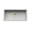 Lavandino da esterno Stoccarda in cemento grigio 70x35x16 cm