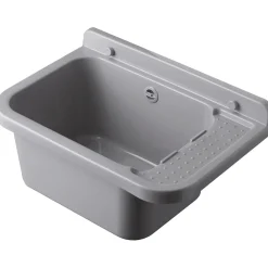 Lavandino da garage e giardino 50 cm colore grigio mineral