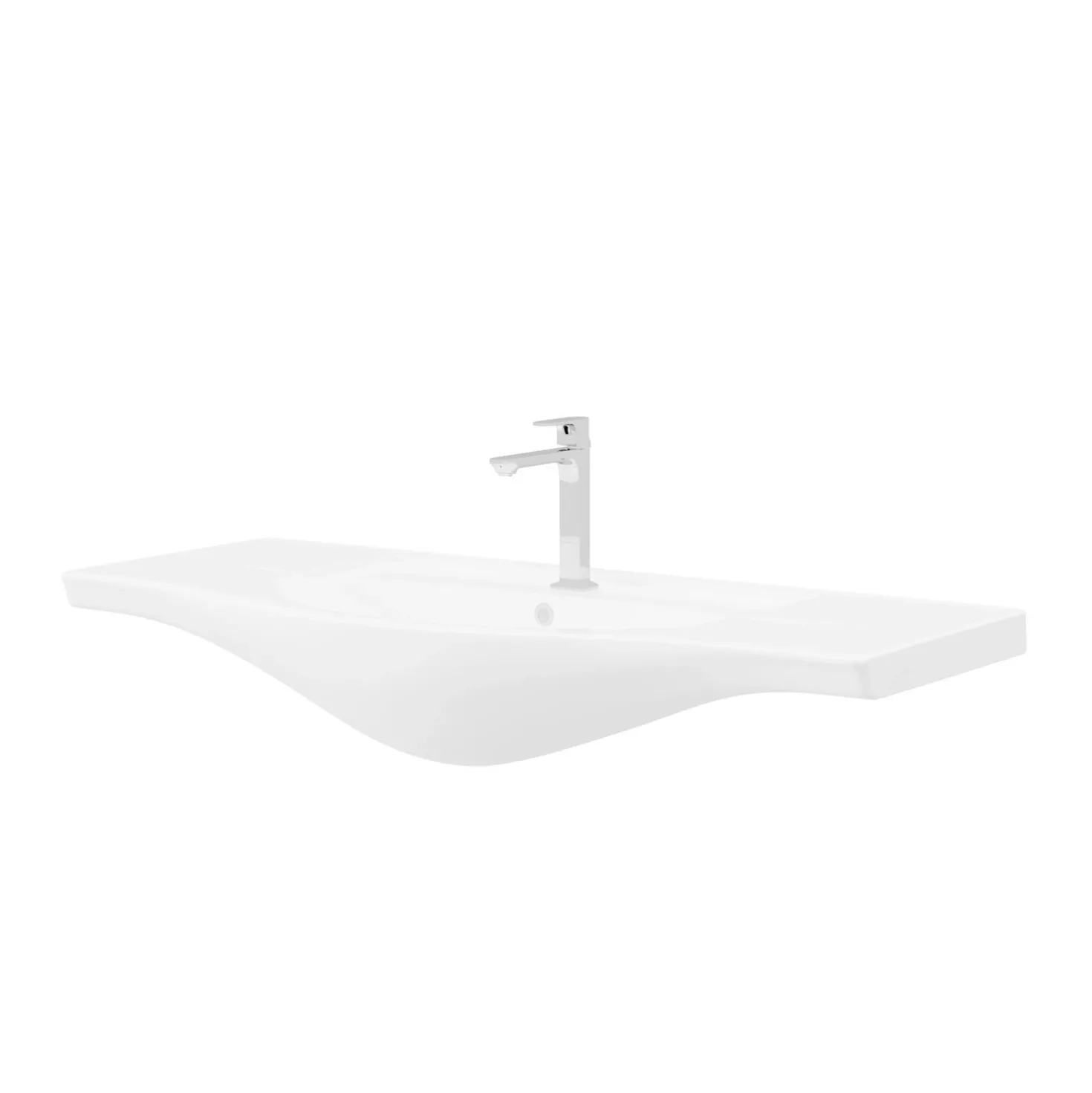 Lavatoio ceramica 105 cm bianco