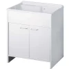 Lavatoio in kit per esterni bianco 80x50 cm con ante