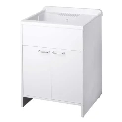 Lavatoio per esterni con ante bianco 60x50 cm