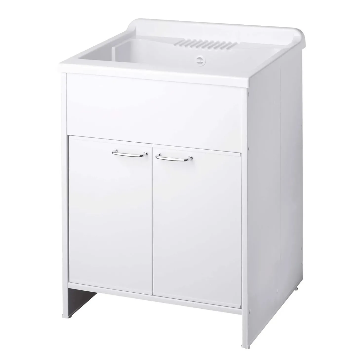Lavatoio per esterni con ante bianco 60x50 cm