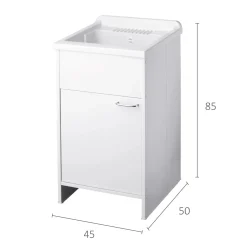 Lavatoio per esterni con anta bianco 45x50 cm