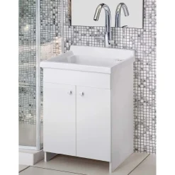 Lavatoio per interni con vasca in ceramica