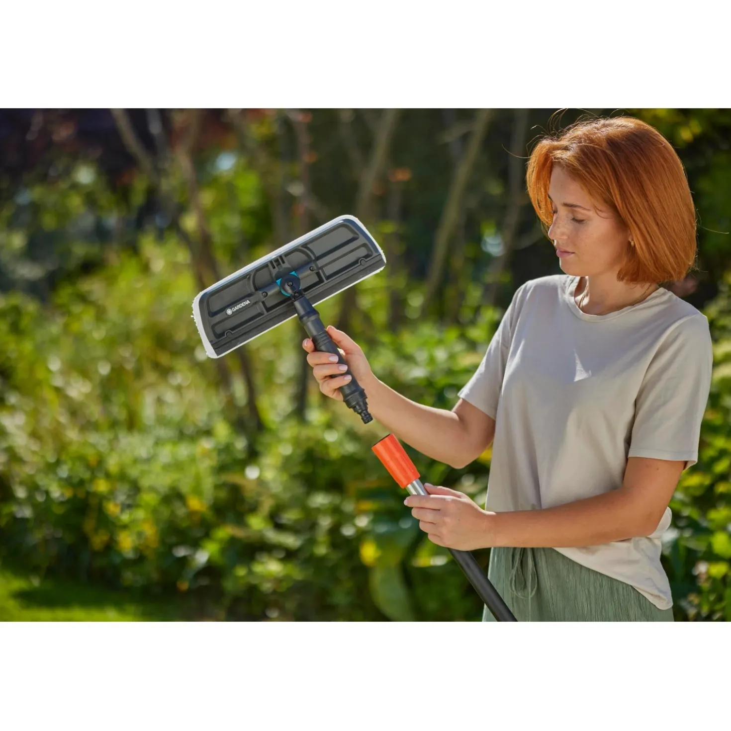 Lavavetro Gardena Cleansystem con microfibra e non tessuto e lamina in gomma