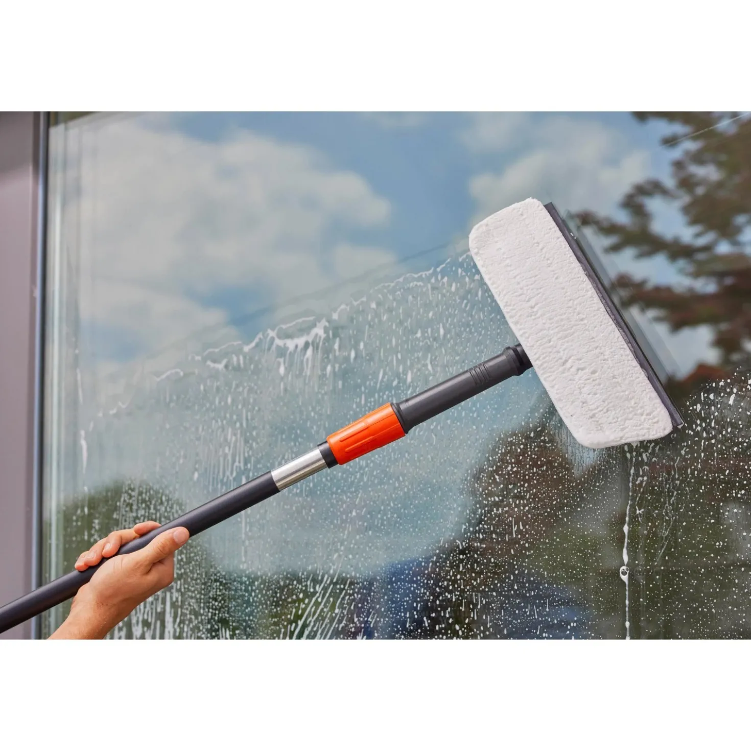 Lavavetro Gardena Cleansystem con microfibra e non tessuto e lamina in gomma
