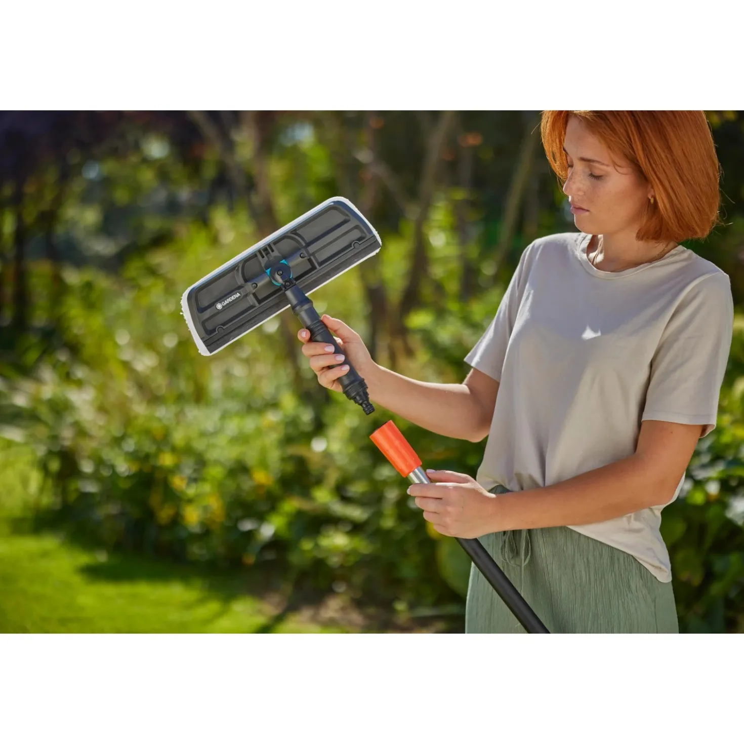 Lavavetro Gardena Cleansystem con microfibra e non tessuto e lamina in gomma