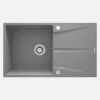 Lavello 1 vasca con gocciolatoio Idrostile Bayamo 500x216 mm grigio met