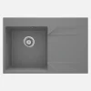 Lavello 1 vasca con gocciolatoio destra Idrostile Banes 500x195 mm Grigio Met