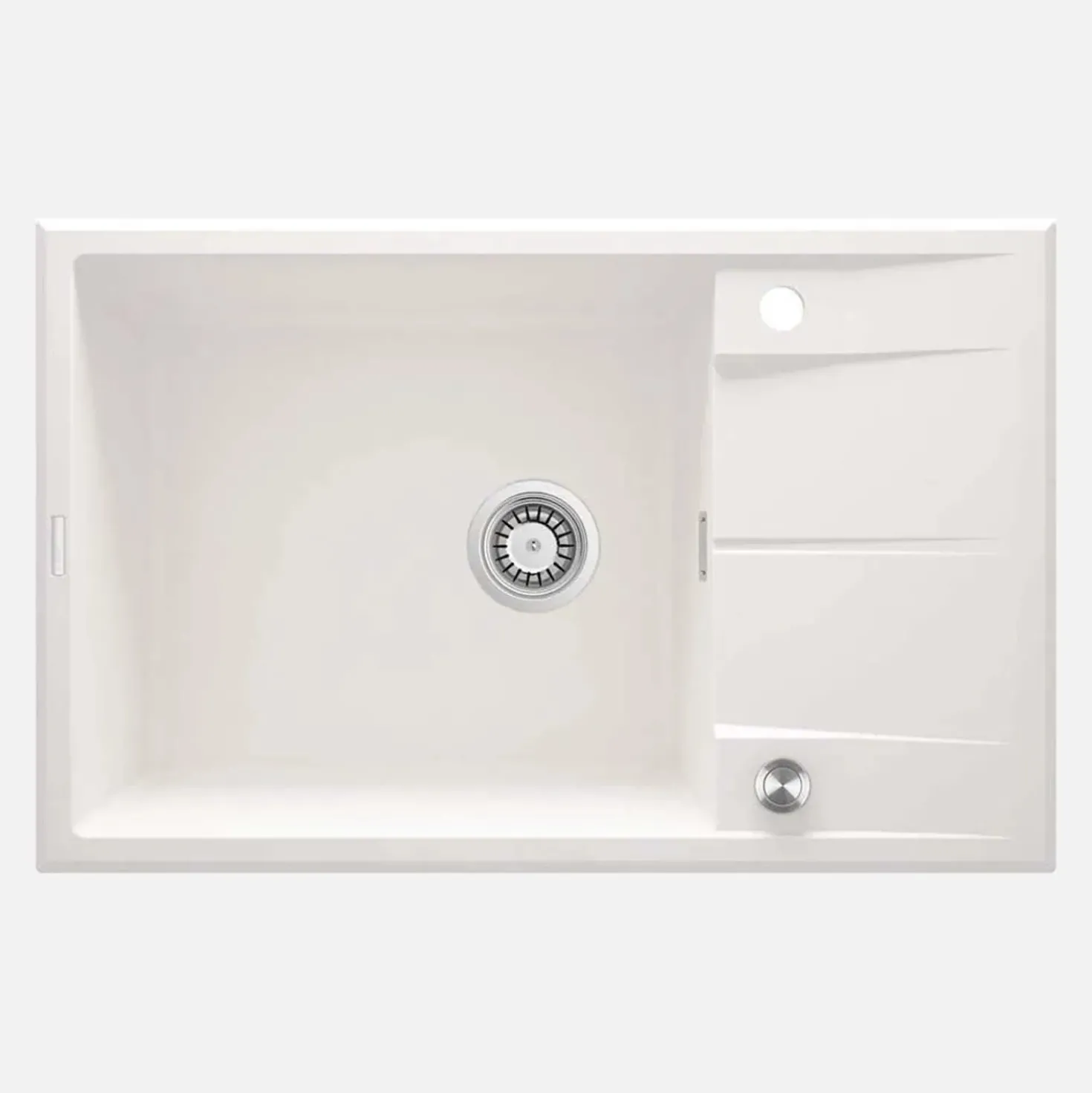 Lavello 1 vasca con gocciolatoio Idrostile Güines 500x210 mm alabastro