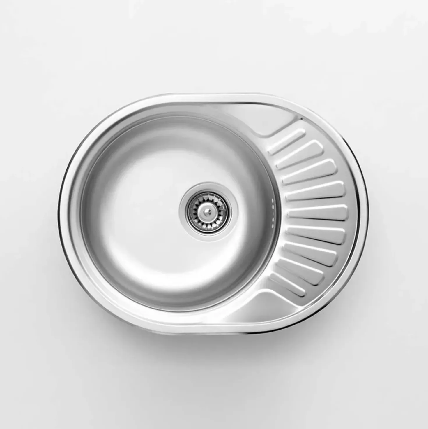 Lavello 1 vasca con gocciolatoio Idrostile Baracoa 445x160 mm satinato