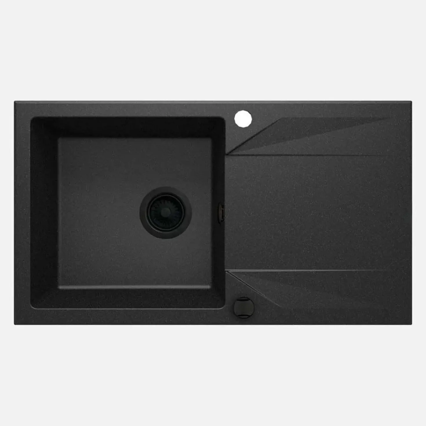 Lavello 1 vasca con gocciolatoio Idrostile Banes 440x193 mm Grafite Metallizzata