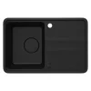 Lavello 1 vasca con gocciolatoio Idrostile Varadero 440x230 mm nero