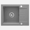 Lavello 1 vasca con gocciolatoio Idrostile Martí 440x164 mm grigio met