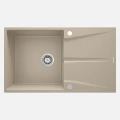 Lavello 1 vasca con gocciolatoio Idrostile Bayamo 500x216 mm sabbia