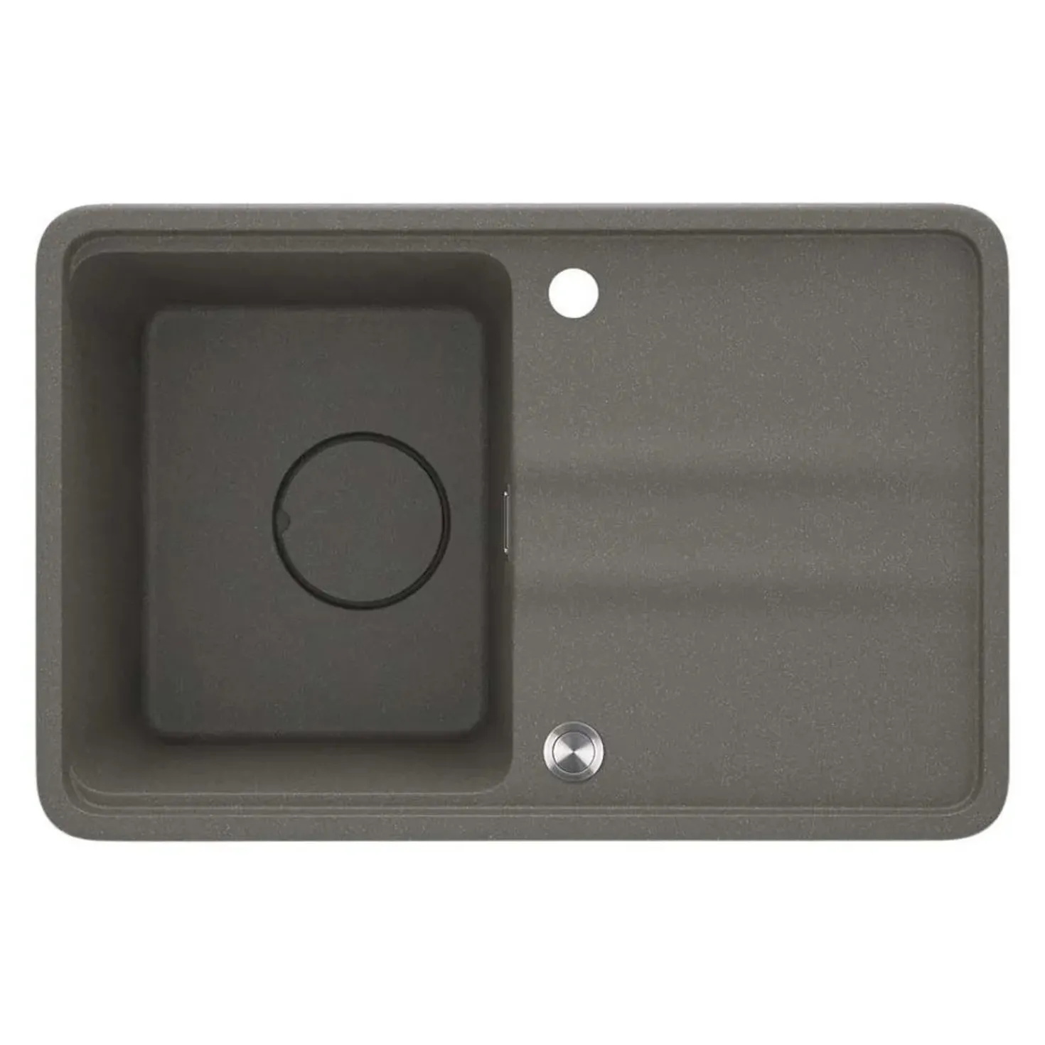 Lavello 1 vasca con gocciolatoio Idrostile Varadero 440x230 mm Antracite Met