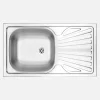Lavello 1 vasca con gocciolatoio Idrostile Jatibonico 435x150 mm acciaio inox