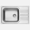 Lavello 1 vasca con gocciolatoio Idrostile Jobabo 500x180 mm acciaio inox