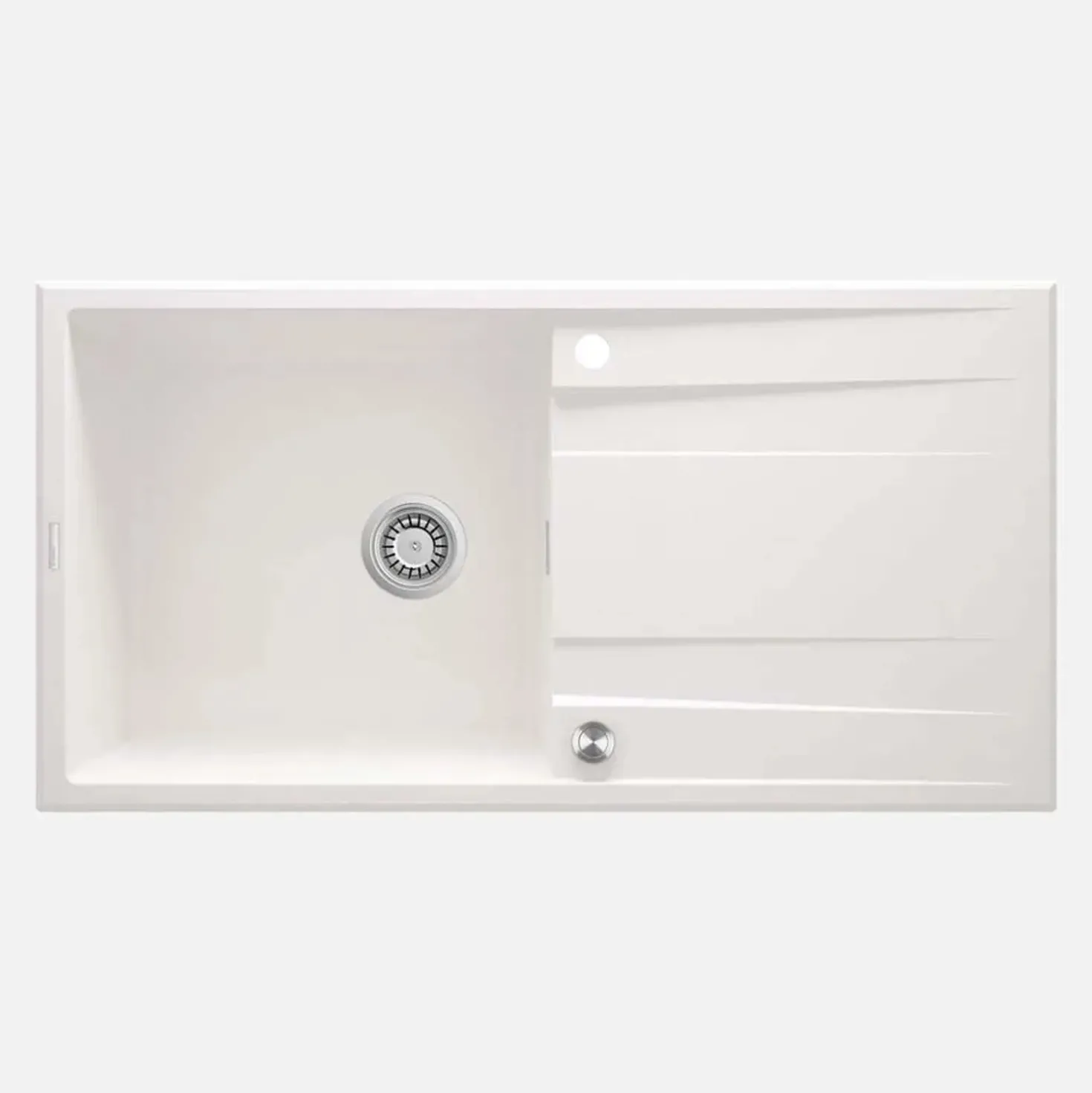 Lavello 1 vasca con gocciolatoio Idrostile Güines 520x203 mm alabastro