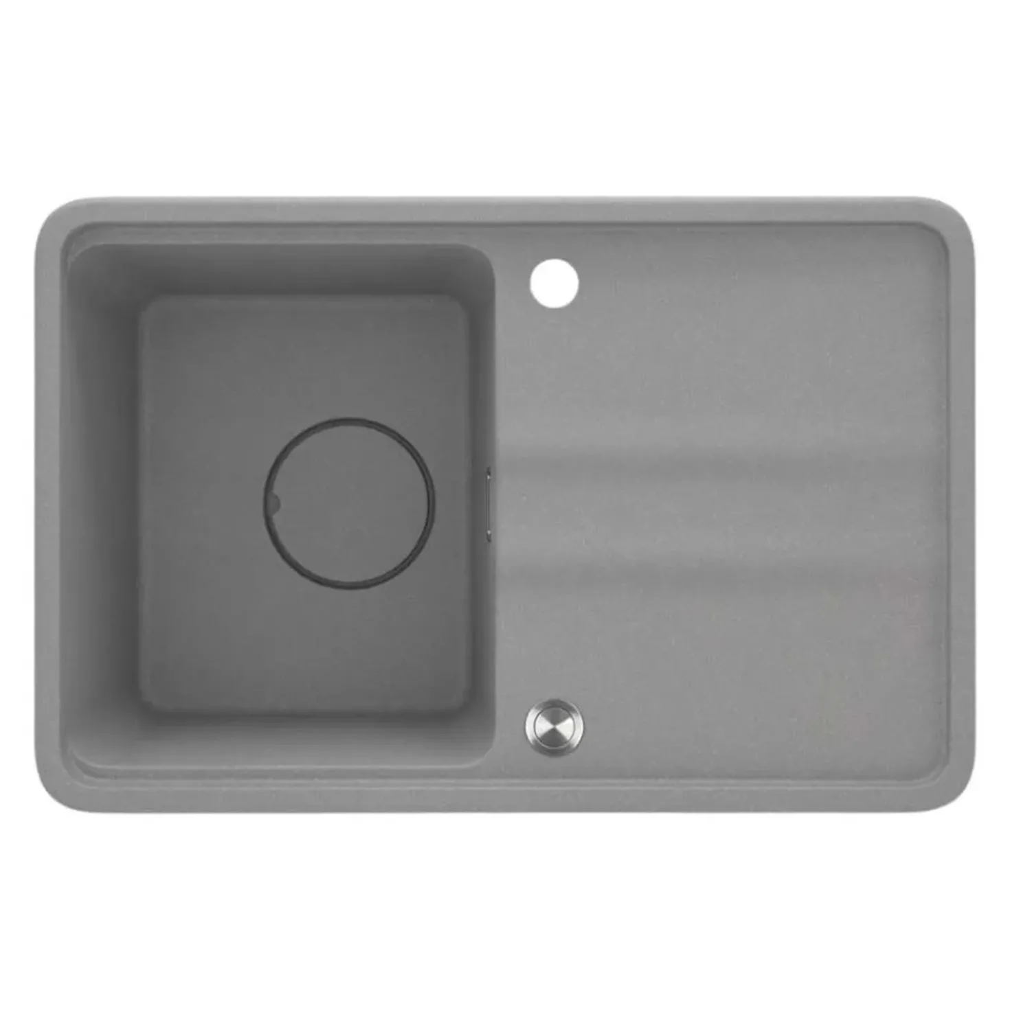 Lavello 1 vasca con gocciolatoio Idrostile Varadero 440x230 mm grigio met