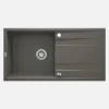 Lavello 1 vasca con gocciolatoio Idrostile Güines 520x203 mm Antracite Met