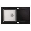 Lavello 1 vasca con gocciolatoio Idrostile Mapos 500x220 mm Grafite Metallizzata