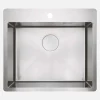 Lavello 1 vasca forma 3 Idrostile Roque con sifone 505x200 mm acciaio spazzolato