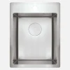 Lavello 1 vasca forma 1 Idrostile Roque con sifone 505x200 mm acciaio spazzolato
