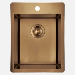 Lavello 1 vasca forma 3 Idrostile Ciego de Ávila 505x200 mm bronzo spazzolato