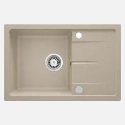 Lavello 1 vasca gocciolatoio Idrostile Amancio sifone 440x164 mm sabbia