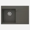 Lavello 1 vasca gocciolatoio destra Banes sifone 500x195 mm antracite met