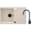 Lavello 1 vasca gocciolatoio Idrostile Florida con rubinetto 490x194 mm Beige