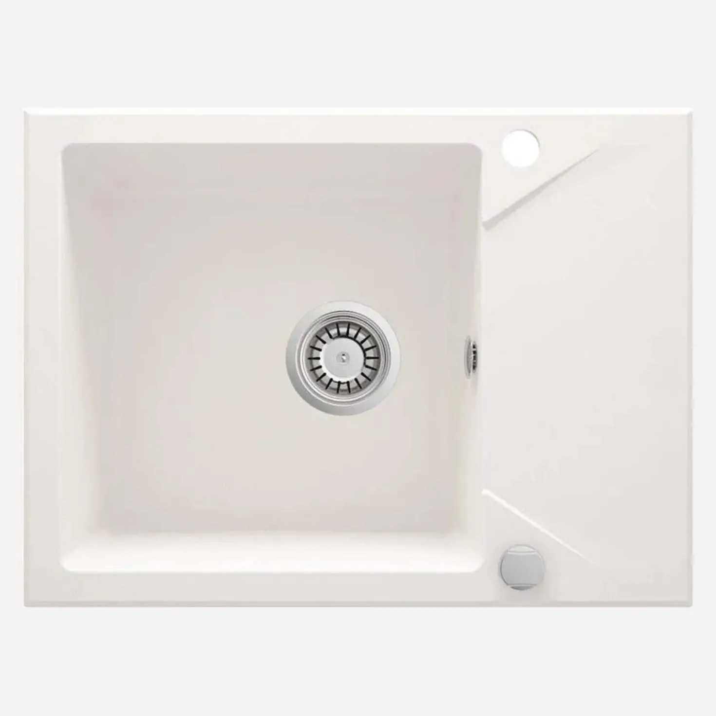 Lavello 1 vasca gocciolatoio Idrostile Banes 440x193 mm Alabastro