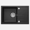 Lavello 1 vasca gocciolatoio Idrostile Amancio sifone 440x164 mm grafite