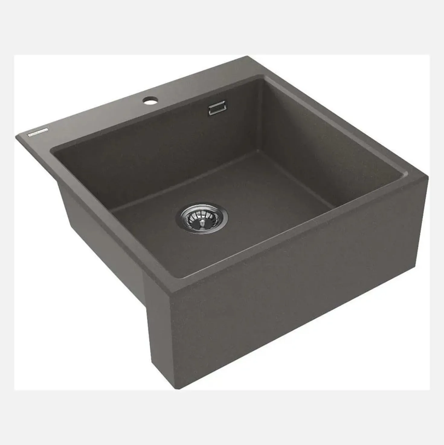 Lavello 1 vasca Idrostile Güines 610x214 mm Antracite metallizzato