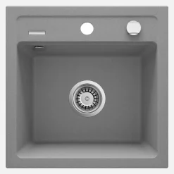Lavello 1 vasca Idrostile Martí 440x184 mm grigio metallizzato